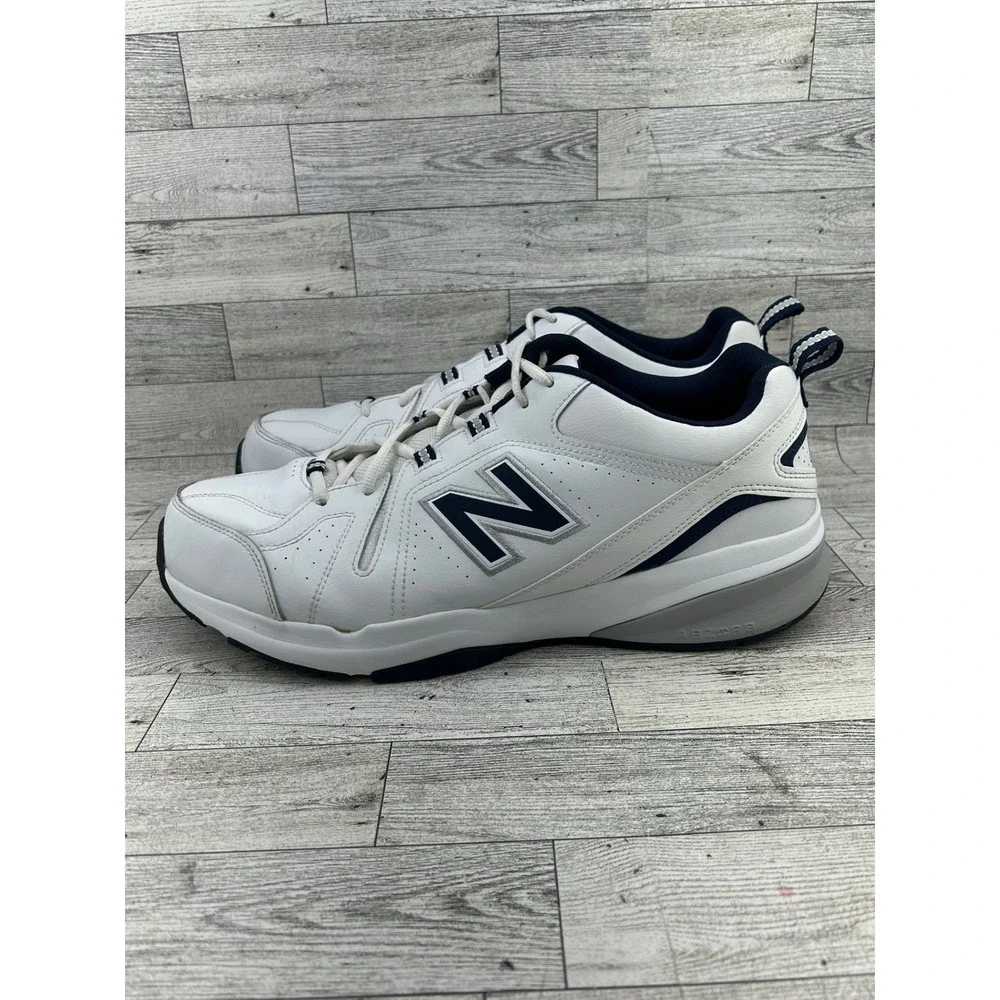 New Balance 608 Mens White Leather Lace Up Athletic Shoes Size 15‎ EE